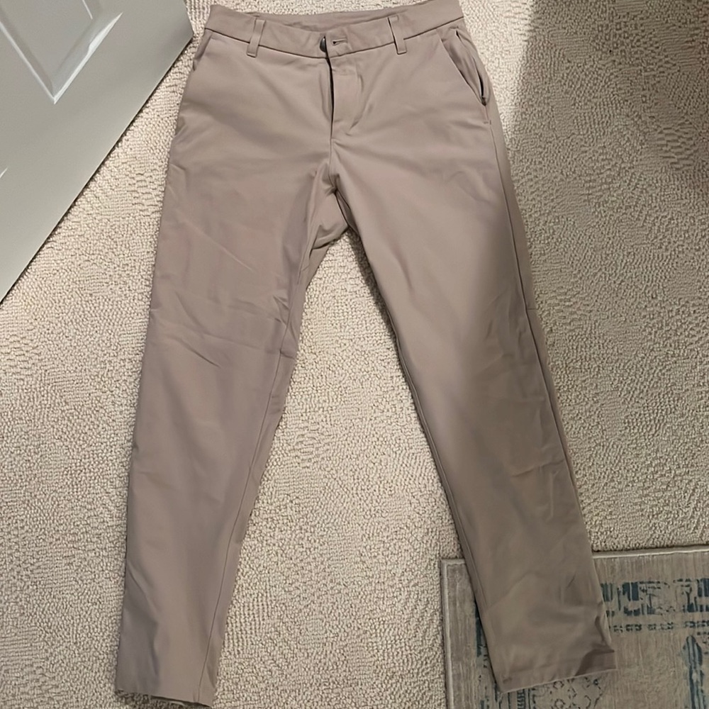 Tan lululemon Commission Pant 30 Waist x 32 Long. Lightly worn!